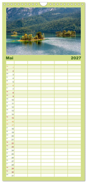 Traumlandschaft Werdenfelser Land - Teil I (CALVENDO Familienplaner 2027)