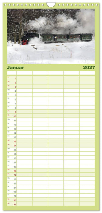 Schmalspurbahnen in Sachsen Anhalt (CALVENDO Familienplaner 2027)