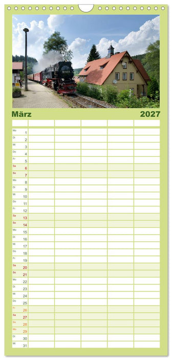 Schmalspurbahnen in Sachsen Anhalt (CALVENDO Familienplaner 2027)