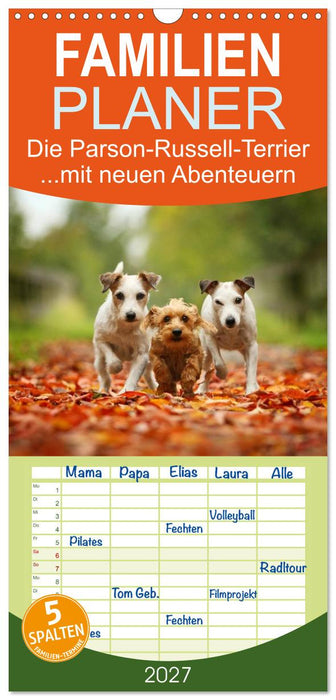 Die Parson-Russell-Terrier...mit neuen Abenteuern aus der Hundeknipserei (CALVENDO Familienplaner 2027)