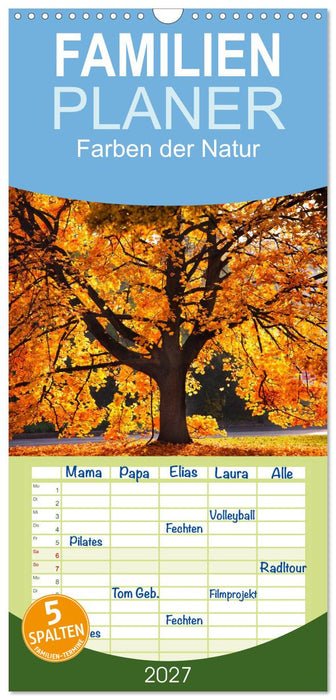 Farben der Natur (CALVENDO Familienplaner 2027)