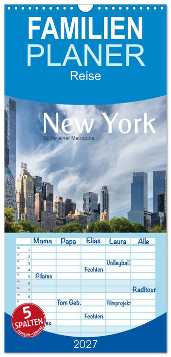 New York - Bilder einer Metropole (CALVENDO Familienplaner 2027)