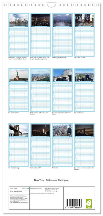 New York - Bilder einer Metropole (CALVENDO Familienplaner 2027)