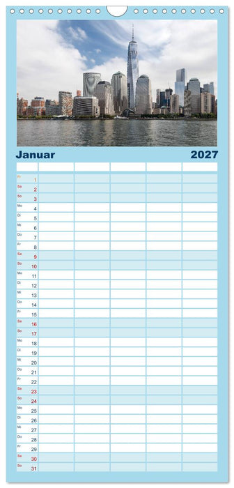 New York - Bilder einer Metropole (CALVENDO Familienplaner 2027)