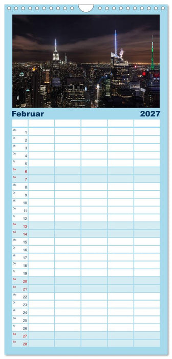 New York - Bilder einer Metropole (CALVENDO Familienplaner 2027)
