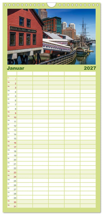Stadtansichten aus Boston (CALVENDO Familienplaner 2027)