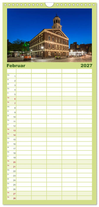 Stadtansichten aus Boston (CALVENDO Familienplaner 2027)