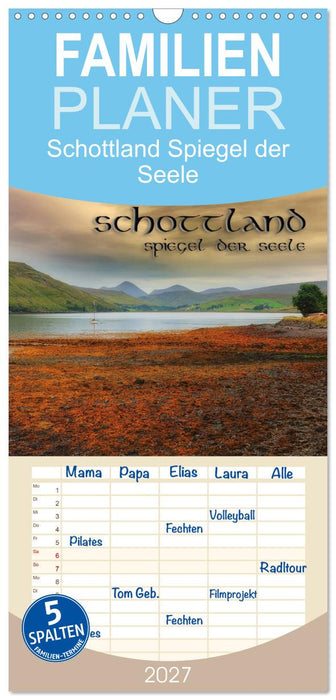 Schottland - Spiegel der Seele (CALVENDO Familienplaner 2027)