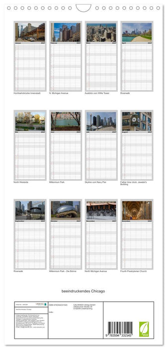 beeindruckendes Chicago (CALVENDO Familienplaner 2027)
