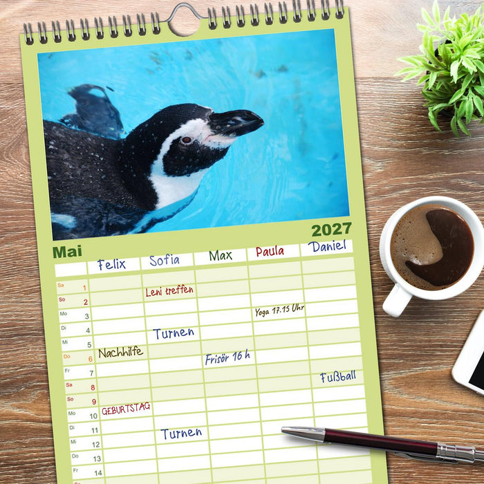 Pinguine 2027 (CALVENDO Familienplaner 2027)