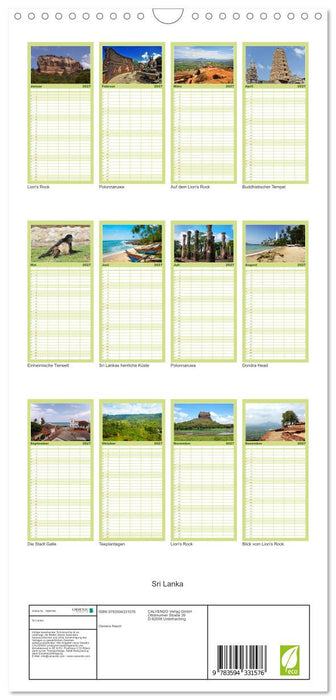 Sri Lanka (CALVENDO Familienplaner 2027)