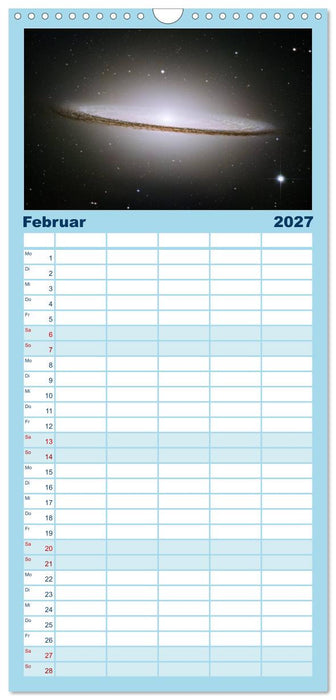 Der Weltraum. Spektakuläre Gasnebel und Galaxien (CALVENDO Familienplaner 2027)