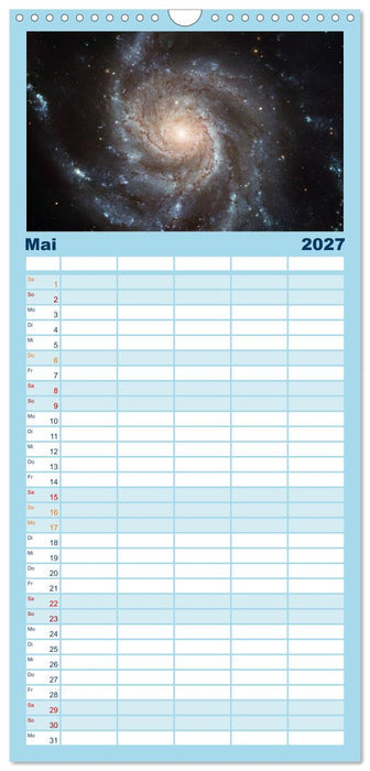 Der Weltraum. Spektakuläre Gasnebel und Galaxien (CALVENDO Familienplaner 2027)