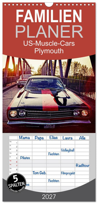 US-Muscle-Cars - Plymouth (CALVENDO Familienplaner 2027)
