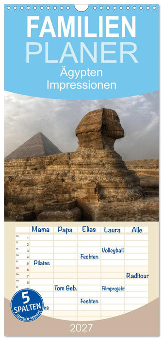 Ägypten - Impressionen (CALVENDO Familienplaner 2027)