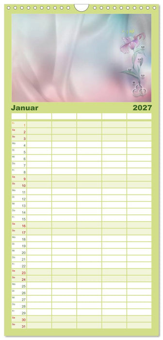 Liebe wird im Herzen geboren (CALVENDO Familienplaner 2027)