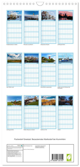 Fischerdorf Greetsiel. Bezauberndes Warfendorf der Krummhörn (CALVENDO Familienplaner 2027)
