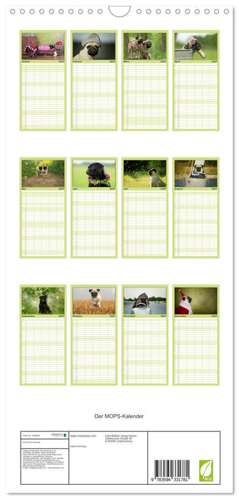 Der MOPS-Kalender (CALVENDO Familienplaner 2027)