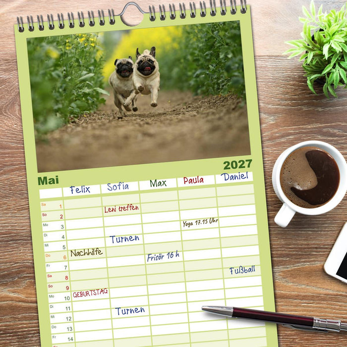 Der MOPS-Kalender (CALVENDO Familienplaner 2027)