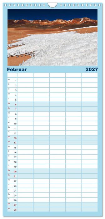 Bolivien Andenlandschaften (CALVENDO Familienplaner 2027)