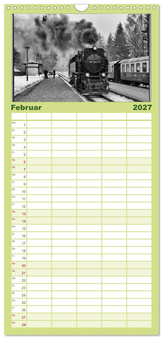 Nostalgie Dampf (CALVENDO Familienplaner 2027)