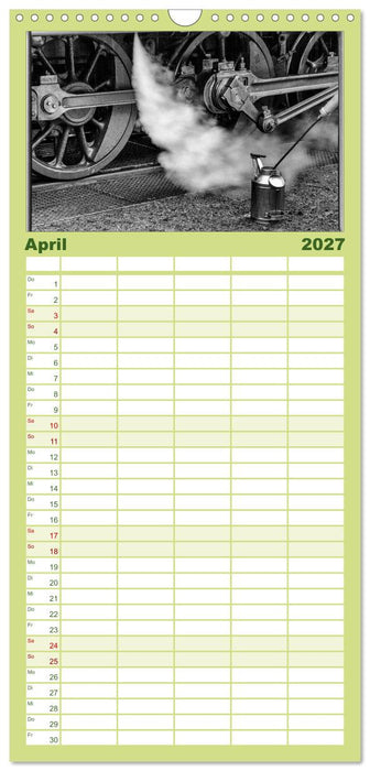 Nostalgie Dampf (CALVENDO Familienplaner 2027)