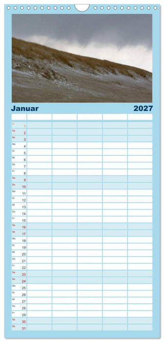 Strandwanderungen auf Texel (CALVENDO Familienplaner 2027)
