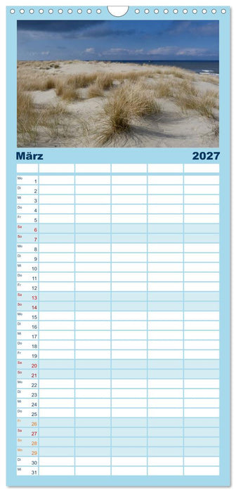 Strandwanderungen auf Texel (CALVENDO Familienplaner 2027)