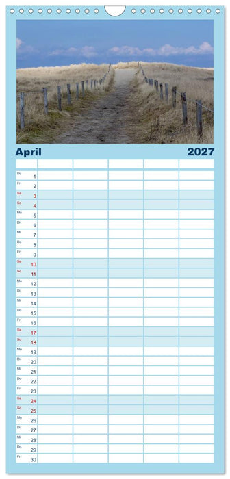 Strandwanderungen auf Texel (CALVENDO Familienplaner 2027)