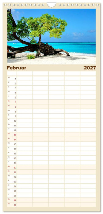 Die schönsten Strände Karibik (CALVENDO Familienplaner 2027)