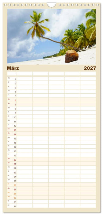 Die schönsten Strände Karibik (CALVENDO Familienplaner 2027)