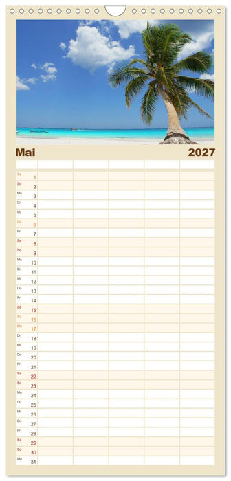 Die schönsten Strände Karibik (CALVENDO Familienplaner 2027)