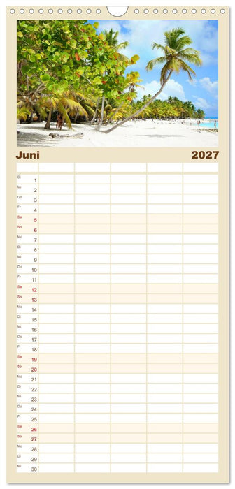 Die schönsten Strände Karibik (CALVENDO Familienplaner 2027)