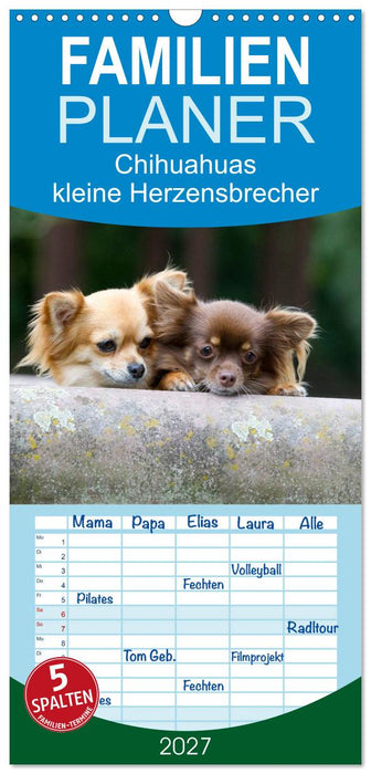 Chihuahuas - kleine Herzensbrecher (CALVENDO Familienplaner 2027)