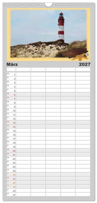 Leuchttürme Schleswig-Holsteins (CALVENDO Familienplaner 2027)