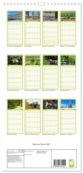 Wald und Baum 2027 (CALVENDO Familienplaner 2027)
