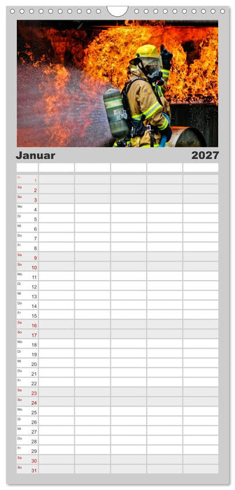 Feuerwehr - weltweit im Einsatz (CALVENDO Familienplaner 2027)