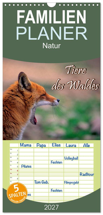 Tiere des Waldes (CALVENDO Familienplaner 2027)