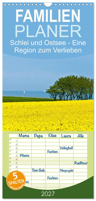 Schlei und Ostsee - Eine Region zum Verlieben (CALVENDO Familienplaner 2027)