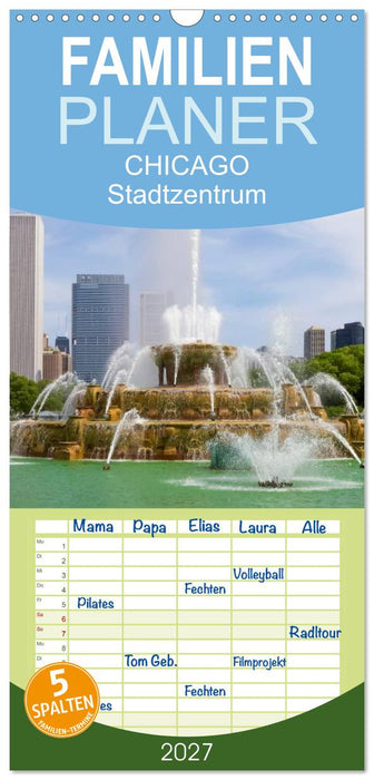 CHICAGO Stadtzentrum (CALVENDO Familienplaner 2027)