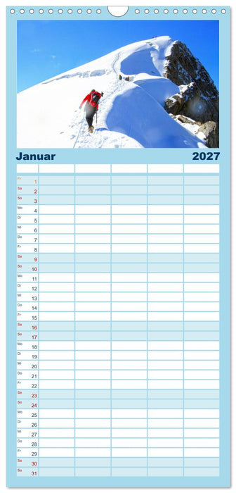 Schweizer Berggipfel (CALVENDO Familienplaner 2027)