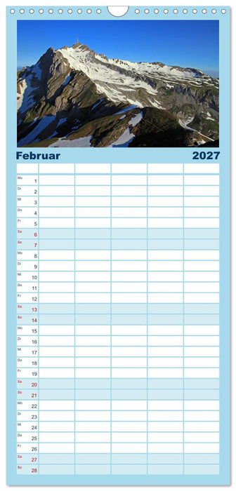 Schweizer Berggipfel (CALVENDO Familienplaner 2027)