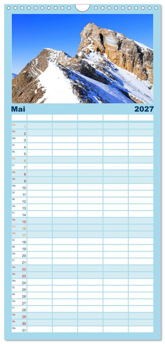 Schweizer Berggipfel (CALVENDO Familienplaner 2027)