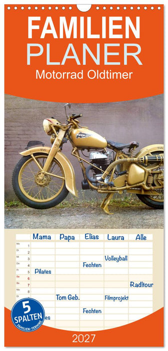 Motorrad Oldtimer (CALVENDO Familienplaner 2027)