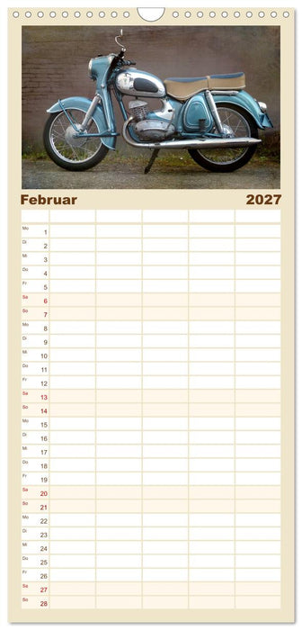 Motorrad Oldtimer (CALVENDO Familienplaner 2027)