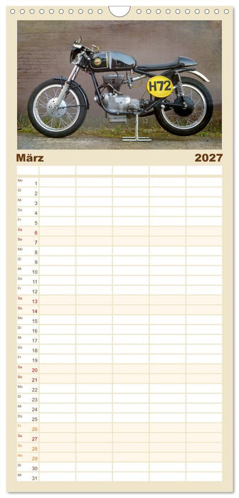 Motorrad Oldtimer (CALVENDO Familienplaner 2027)