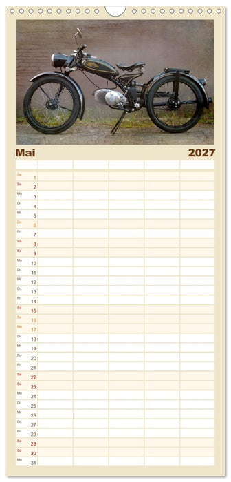 Motorrad Oldtimer (CALVENDO Familienplaner 2027)