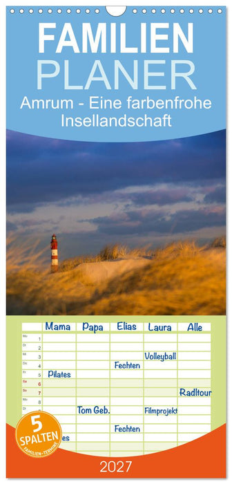 Amrum - Eine farbenfrohe Insellandschaft (CALVENDO Familienplaner 2027)
