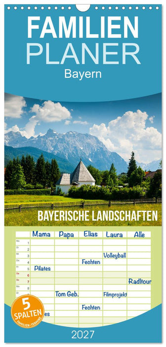 Bayerische Landschaften (CALVENDO Familienplaner 2027)