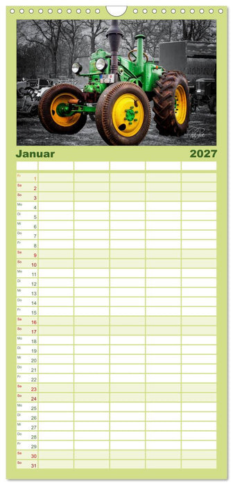 Trecker - Oldtimer (CALVENDO Familienplaner 2027)